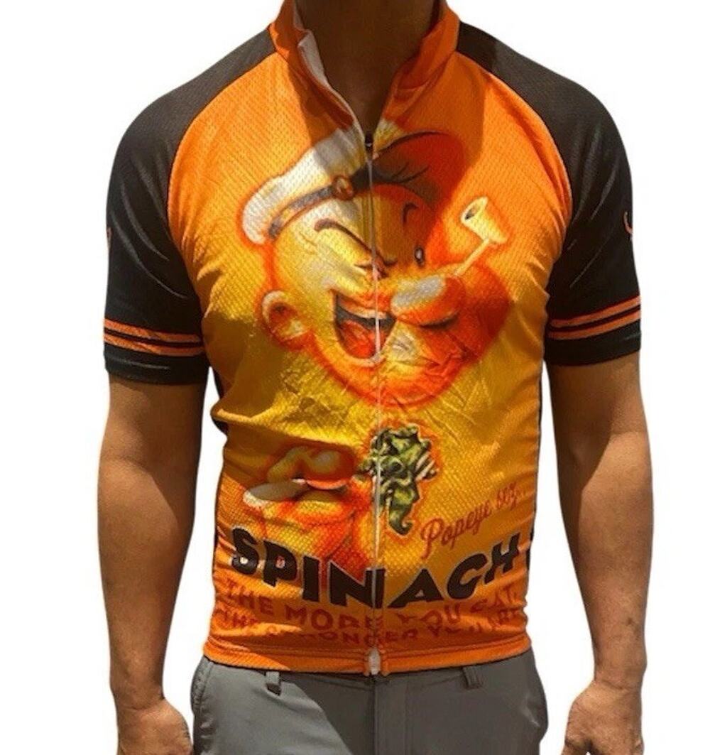 Brainstorm Cycling Jersey Popeye Size Large Men's retails for $89